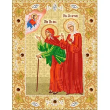 РИК-4075 Икона Блаженных Ксении Петербургской и Матроны Московской. Схема для вышивки бисером ТМ Маричка