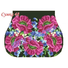 С-48 (черная) Заготовка на перед сумки для вышивки. ТМ Красуня