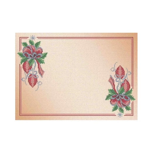 А3-С-008 Салфетка новогодняя Новогоднее украшение Схема для вышивки бисером ТМ Acorns