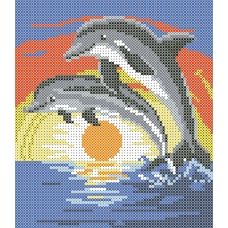 ФПК-5019 Счастливые дельфины. Схема для вышивки бисером Феникс 