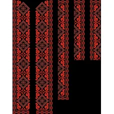 СЧд-018 Бисерная заготовка сорочка черная. Барвиста Вишиванка