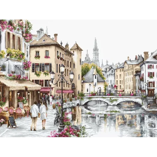 B2384 Озеро Анси. Набор для вышивки нитками. Luca-s