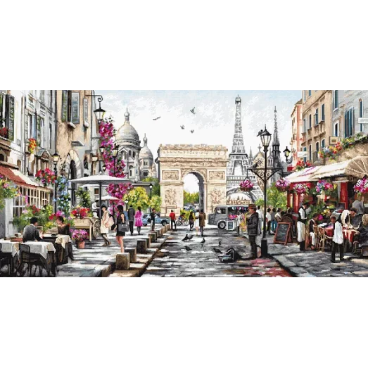 B2382 Париж. Набор для вышивки нитками. Luca-s