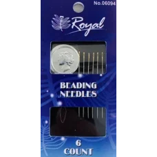 BH-06094 Набор бисерных иголок+нитковдеватель Beading для вышивки Royal (Япония), 6 шт