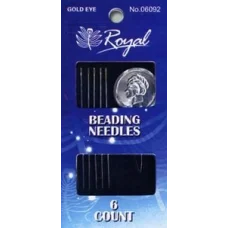 BH-06092 Набор бисерных иголок+нитковдеватель Beading для вышивки Royal (Япония), 6 шт