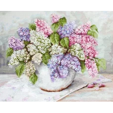 B2326 Сирень. Набор для вышивки нитками. Luca-s