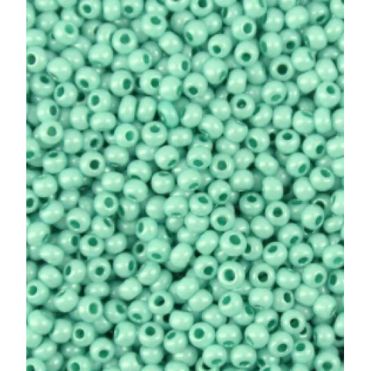 16752 Бисер Preciosa светло зеленый непрозрачный