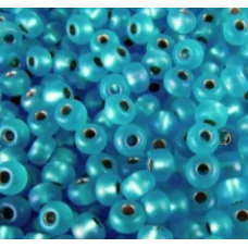67039м Бисер Preciosa матовый светло-голубой с серебряным прокрасом