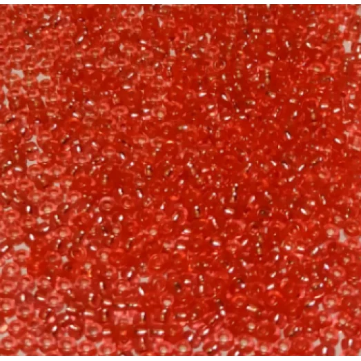 78691 Бисер Preciosa розовый, серебряная линия внутри