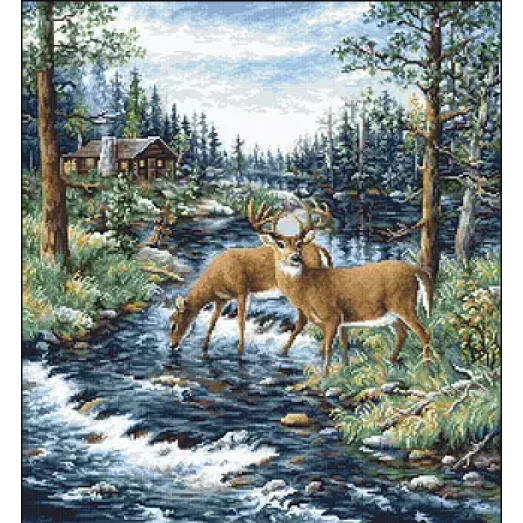 G606 Тихое утро. Набор для вышивки нитками.Luca-s