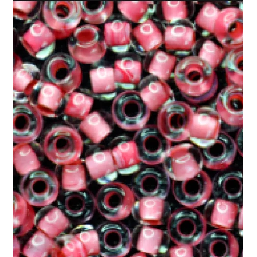 38098 Бисер Preciosa розовый с прокрашенный серединкой внутри