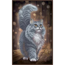 Т-1349 Серый кот. Схема для вышивки бисером. ТМ ВДВ