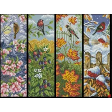ФПК-4150-4153 Певчие птицы времен года Схема для вышивки бисером Феникс