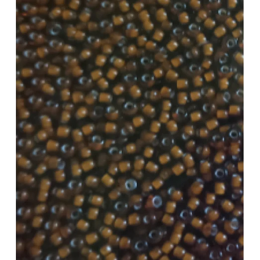 15096 Бисер Preciosa коричневый с белой серидинкой