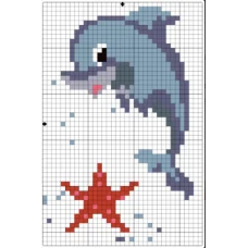 ДМ188404 Набор со стразами Дельфин