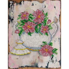 10317 Цветы 15.  Набор для вышивки бисером Краса и творчество