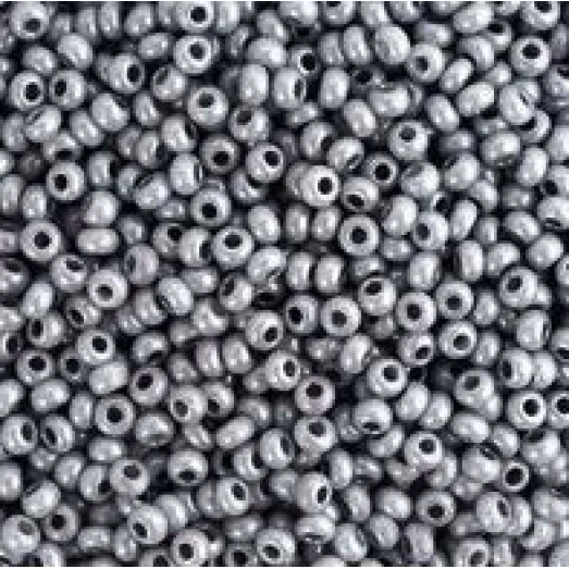 16743 Бисер Preciosa серый сизый, непрозрачный
