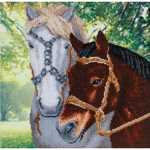 ТН-1259 Пара коней.  Набор для вышивки бисером ТМ ВДВ