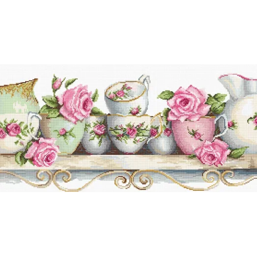 B2330 Фарфор. Набор для вышивки нитками. Luca-s