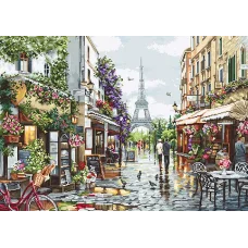 B2365 Цветущий Париж.  Набор для вышивки нитками. Luca-s