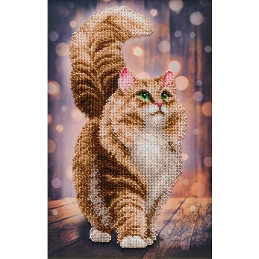 ТН-1342 Мечтающий кот. Набор для вышивки бисером ТМ ВДВ