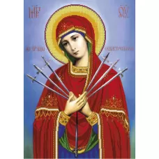 А2-И-493 Семистрельная богородица (частичная). Схема для вышивки бисером ТМ Acorns
