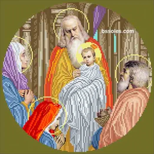 СГ-ІЗ (набор) Стретение Господне (ИЗ). Схема для вышивки бисером БС Солес