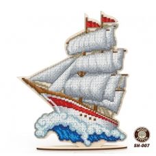 SH-007 Парусник. Заготовка под вышивку бисером. ТМ WoodStitch