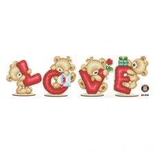 SH-045 Мишки LOVE. Заготовка под вышивку бисером. ТМ WoodStitch