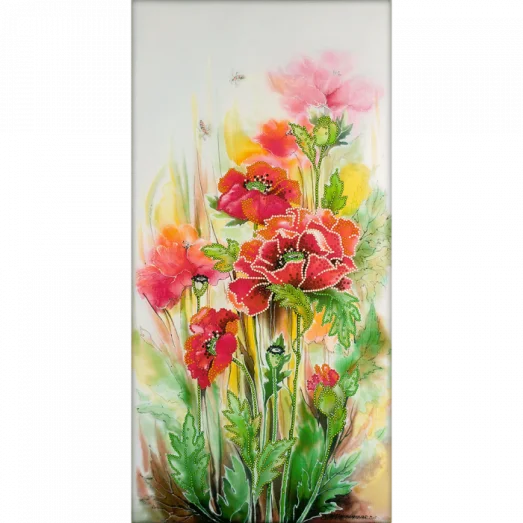 FLS-145 Маки на поляне. Схема для вышивки бисером Волшебная Страна