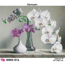 ММН-016 Орхидеи. Схема для вышивки бисером Мосмара