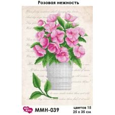 ММН-039 Розовая нежность. Схема для вышивки бисером Мосмара