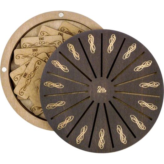 FLZB(N)-051 Шкатулка для рукоделия из фанеры - 17 бобинок. Волшебная Страна