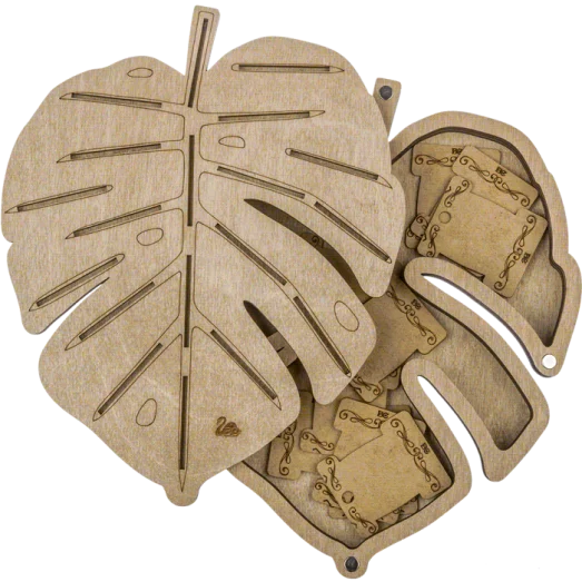 FLZB(N)-045 Шкатулка для рукоделия из фанеры - 21 бобинка. Волшебная Страна