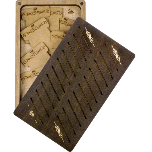 FLZB(N)-055 Шкатулка для рукоделия из фанеры - 22 бобинки. Волшебная Страна