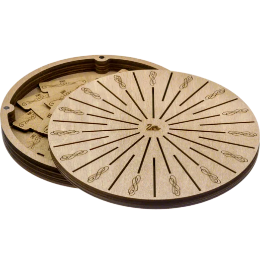 FLZB(N)-057 Шкатулка для рукоделия из фанеры - 32 бобинки. Волшебная Страна