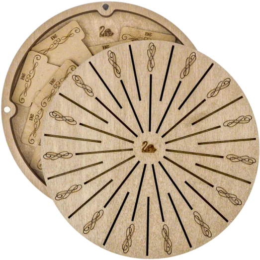 FLZB(N)-057 Шкатулка для рукоделия из фанеры - 32 бобинки. Волшебная Страна