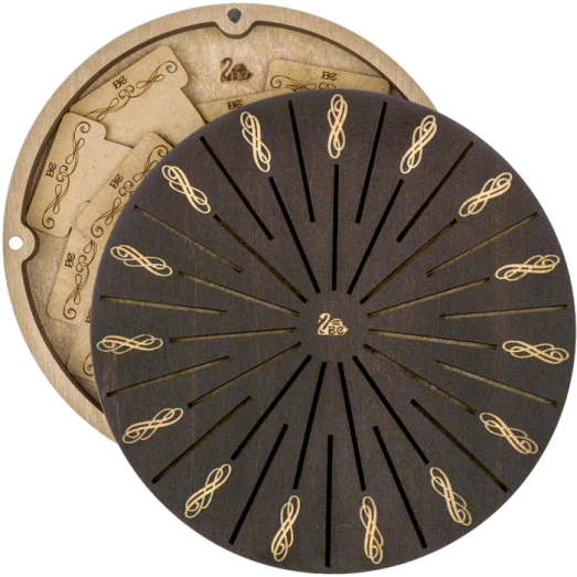 FLZB(N)-059 Шкатулка для рукоделия из фанеры - 32 бобинки. Волшебная Страна