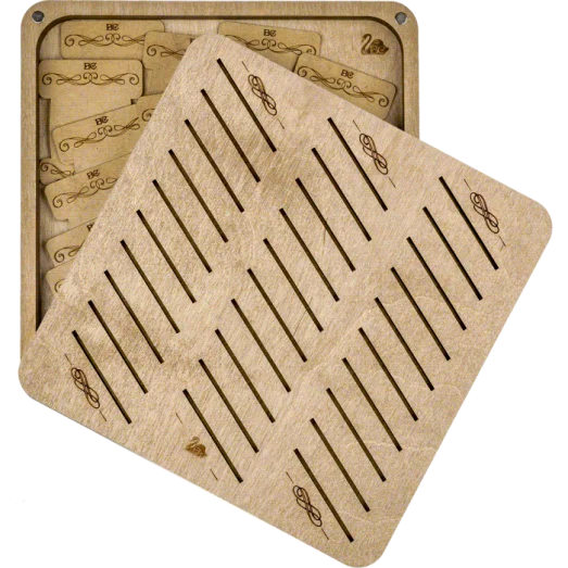 FLZB(N)-061 Шкатулка для рукоделия из фанеры - 32 бобинки. Волшебная Страна