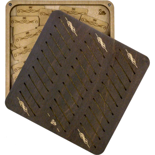 FLZB(N)-063 Шкатулка для рукоделия из фанеры - 32 бобинки. Волшебная Страна