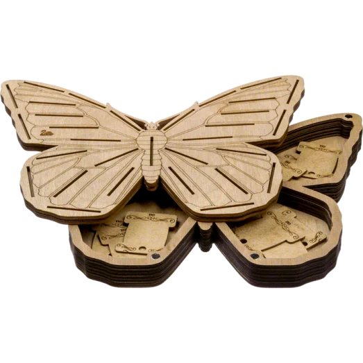 FLZB(N)-047 Шкатулка для рукоделия из фанеры - 33 бобинки. Волшебная Страна