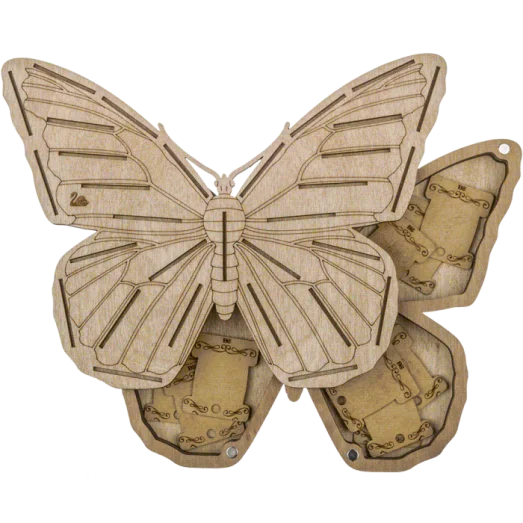 FLZB(N)-047 Шкатулка для рукоделия из фанеры - 33 бобинки. Волшебная Страна