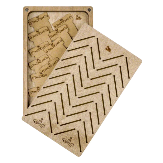 FLZB(N)-054 Шкатулка для рукоделия из фанеры - 38 бобинок. Волшебная Страна