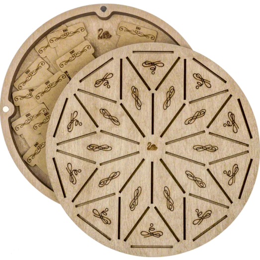 FLZB(N)-058 Шкатулка для рукоделия из фанеры - 42 бобинки. Волшебная Страна