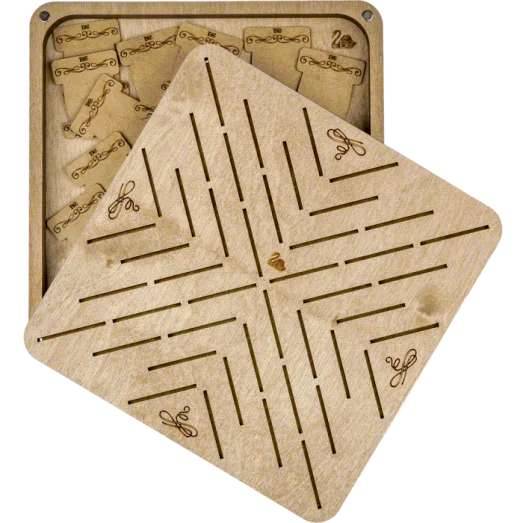 FLZB(N)-062 Шкатулка для рукоделия из фанеры - 46 бобинок. Волшебная Страна