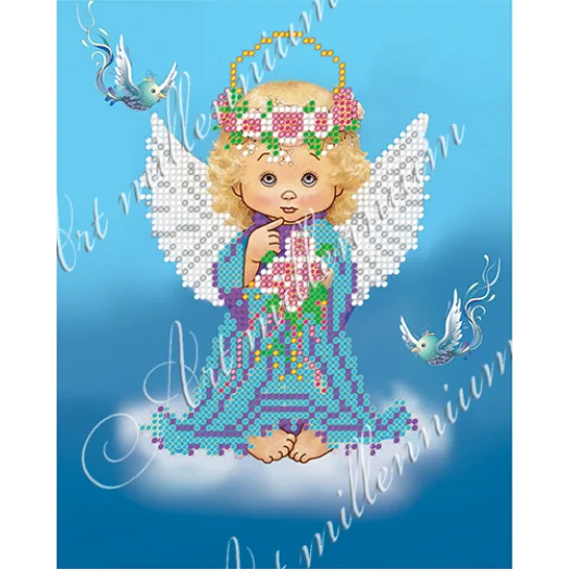 W-229 Ангел с букетом. Арт Миллениум