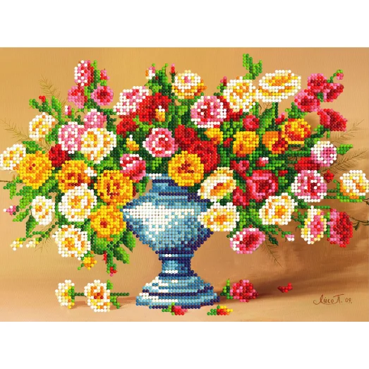 SI-004 Цветы в корзине. Схема для вышивки бисером СвитАрт