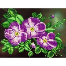SI-126a Фиолетовые цветы. Схема для вышивки бисером СвитАрт