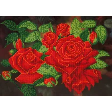 SI-144 (А3) Красные розы. Схема для вышивки бисером СвитАрт