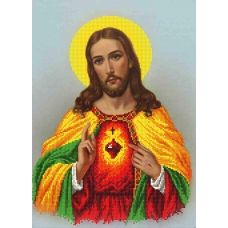 SI-239 (А3) Святое сердце Иисуса. Схема для вышивки бисером СвитАрт